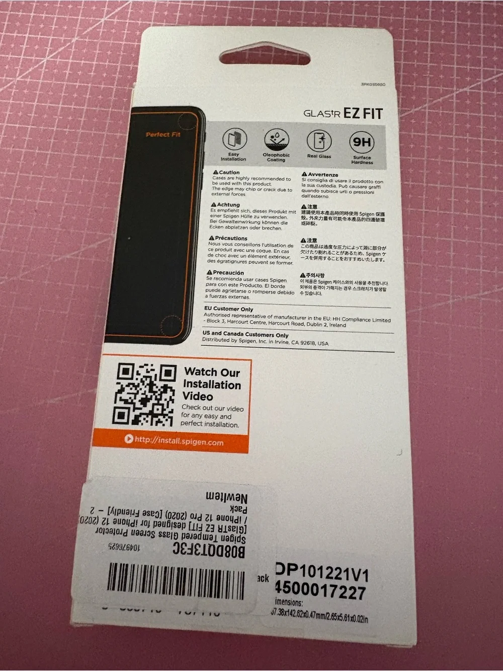 Spigen GLAS.tR EZ Fit Tempered Glass Screen Protector - Clear (2 Pack) iPhone 12